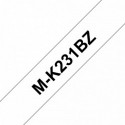 COMPATIBLE CON Brother MK231BZ Cinta No Laminada Generica de Etiquetas - Texto negro sobre fondo blanco - Ancho 12mm x 4 m.