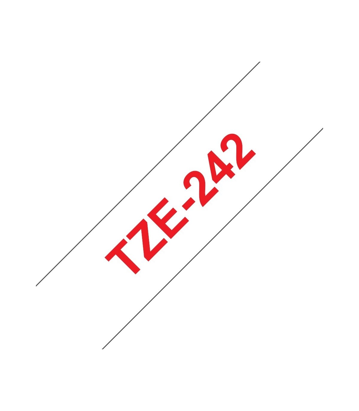 COMPATIBLE CON Brother TZe242 Cinta Laminada Generica de Etiquetas - Texto rojo sobre fondo blanco - Ancho 18mm x 8 metros