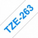 COMPATIBLE CON Brother TZe263 Cinta Laminada Generica de Etiquetas - Texto azul sobre fondo blanco - Ancho 36mm x 8 metros