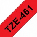 COMPATIBLE CON Brother TZe461 Cinta Laminada Generica de Etiquetas - Texto negro sobre fondo rojo - Ancho 36mm x 8 metros