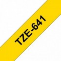 COMPATIBLE CON Brother TZe641 Cinta Laminada Generica de Etiquetas - Texto negro sobre fondo amarillo - Ancho 18mm x 8 metros