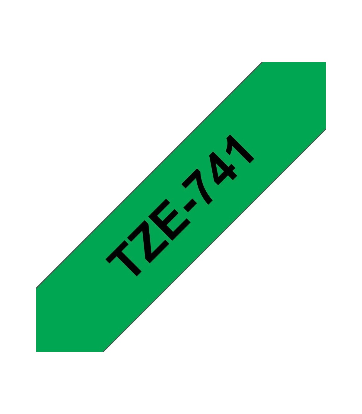 COMPATIBLE CON Brother TZe741 Cinta Laminada Generica de Etiquetas - Texto negro sobre fondo verde - Ancho 18mm x 8 metros